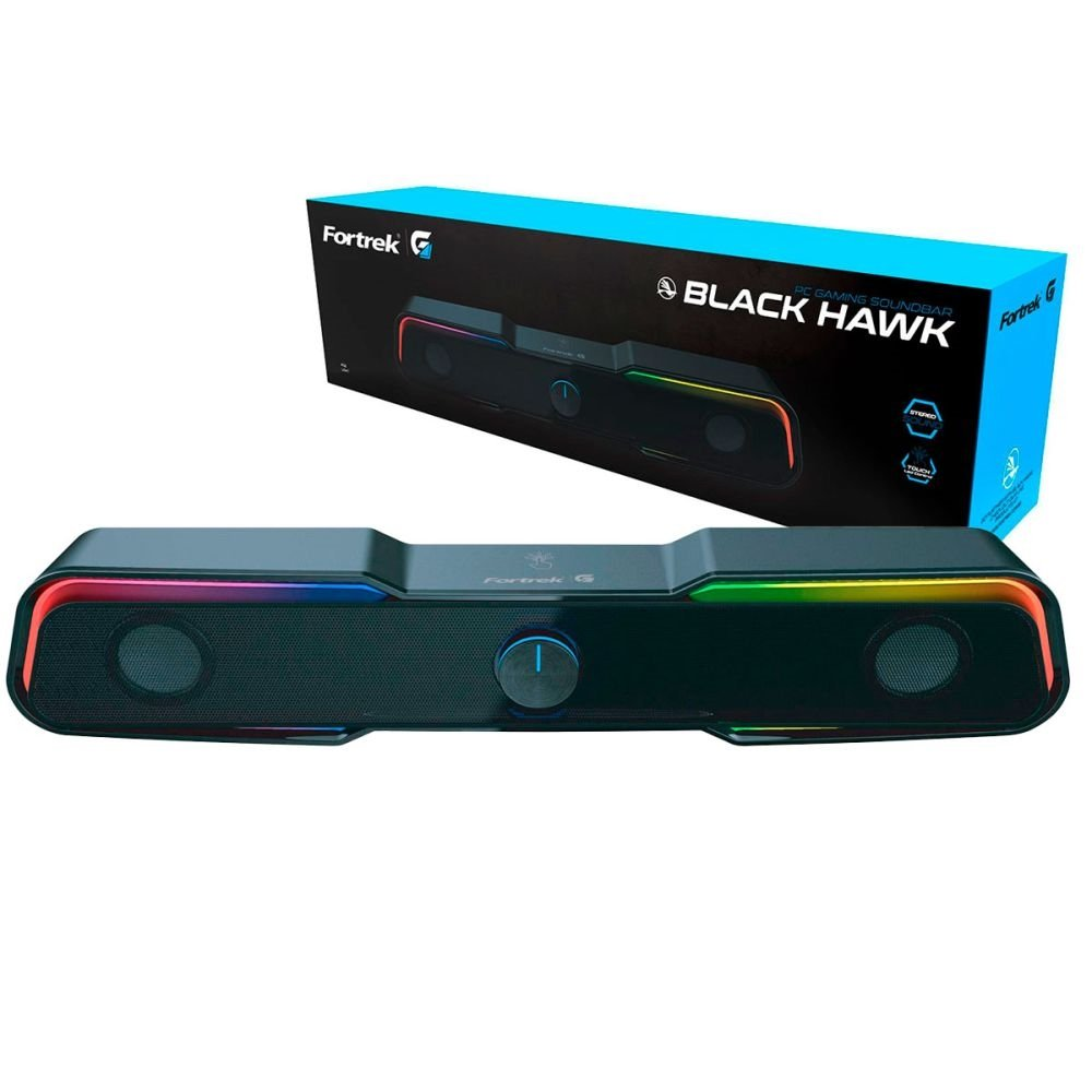 Caixa de Som Soundbar Gamer Fortrek Black Hawk, RGB, 6W, USB, P2