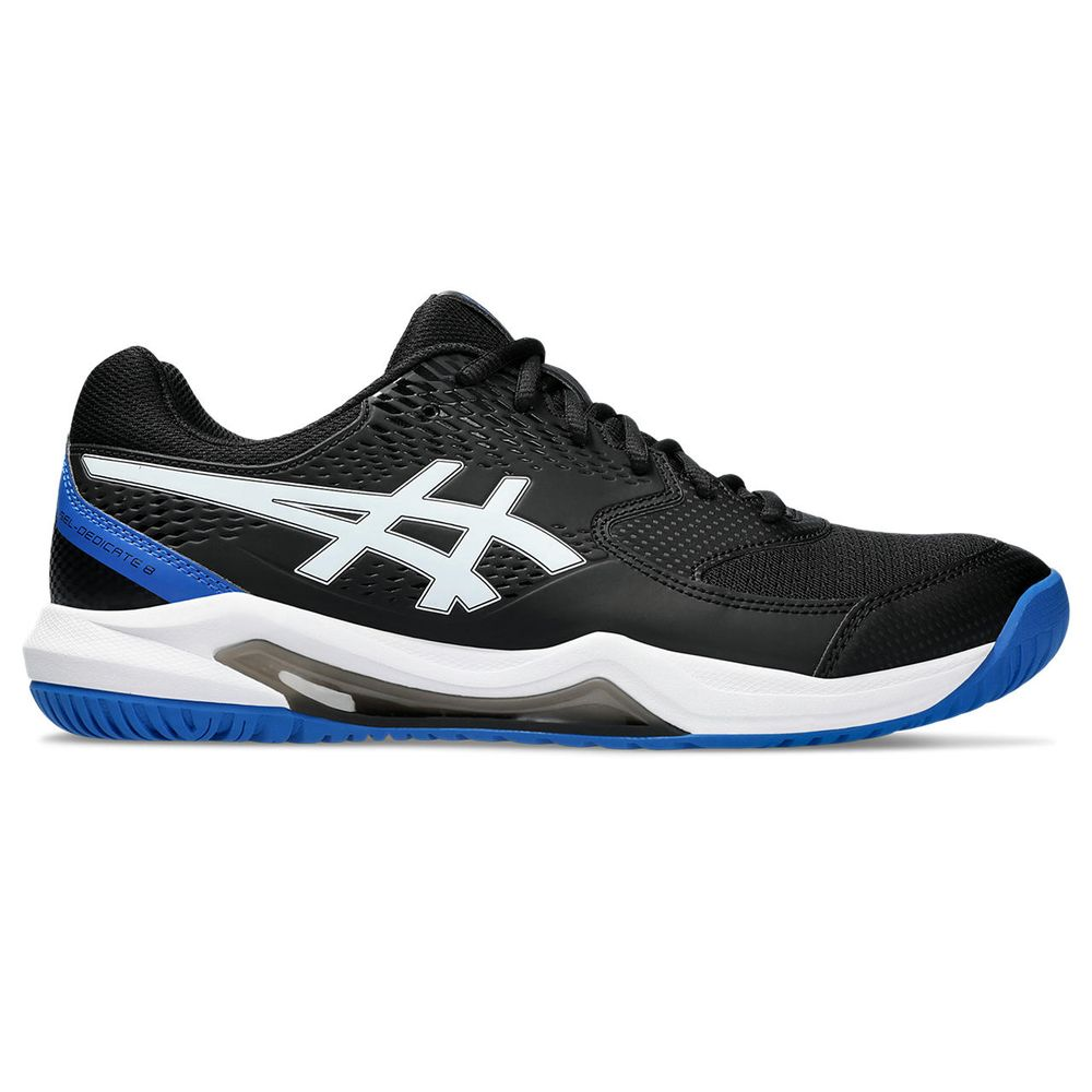 Tênis ASICS GEL-Dedicate 8 - Masculino - Preto, Azul e Branco