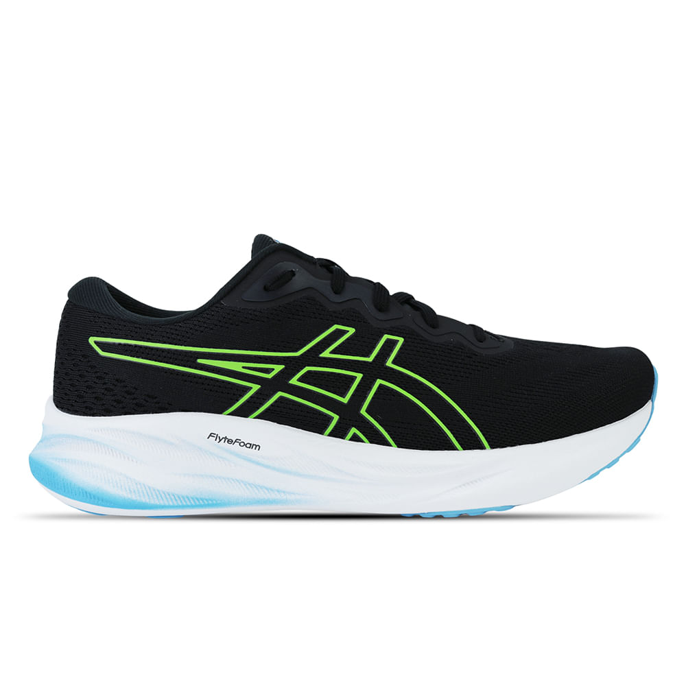 Tênis ASICS GEL-Pulse 15 SE - Masculino - Preto com Verde e Azul