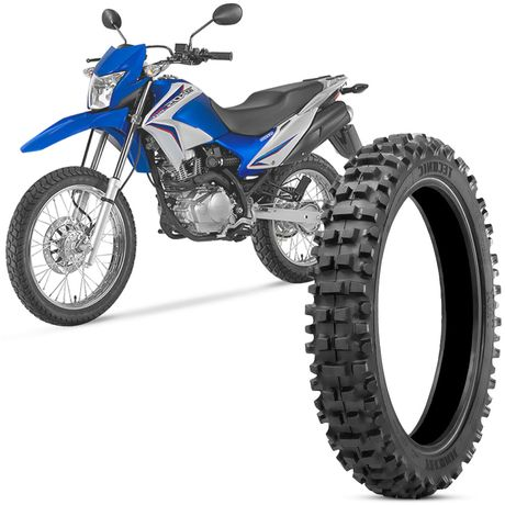 Pneu Moto NXR Bros 150 Technic Aro 17 100/90-17 55M Traseiro TT TMX Trilha