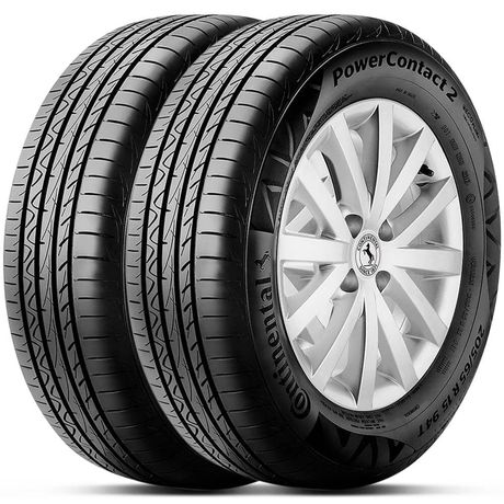 Kit 2 Pneu Continental Aro 15 205/65r15 94t PowerContact2