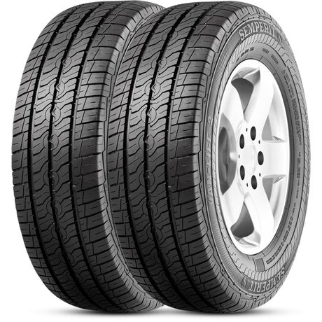 Kit 2 Pneu Semperit by Continental Aro 16 205/75r16 110r 8pr Van Life 2