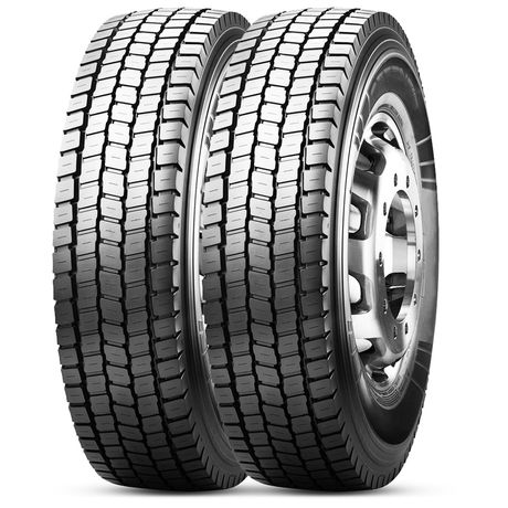 Kit 2 Pneu Argantis by Prometeon Aro 22.5 295/80R22.5 152/148M TL M+S A.R70D Borrachudo Rodoviário