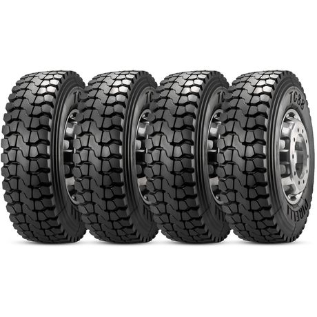 Kit 4 Pneu Pirelli Aro 22.5 295/80r22.5 152/148L TL M+S TG88