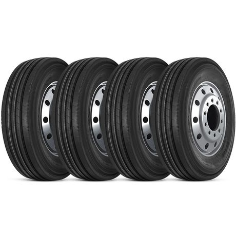 Kit 4 Pneu Durable Aro 22.5 275/80R22.5 16PR 149/146M TT DR766 Liso