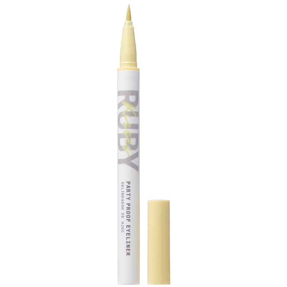 Delineador party proof eyeliner retro yellow ruby kisses