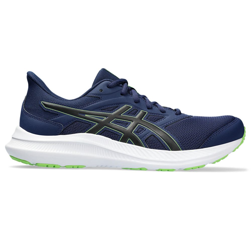 Tênis ASICS Jolt 4 - Masculino - Azul Marinho com Branco e Verde