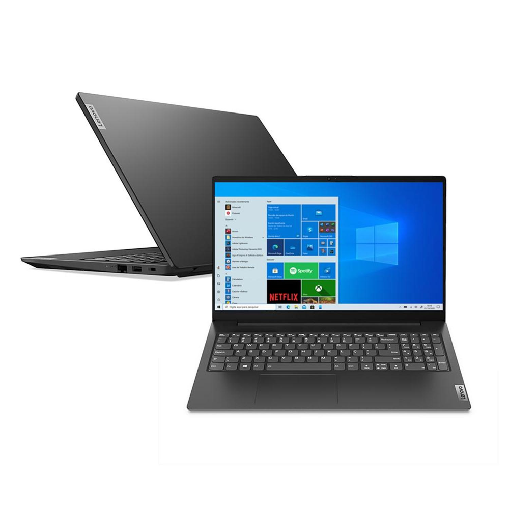 Notebook Lenovo V15 i7-1255U 16GB 512GB SSD W11 Pro 15" FHD 82UM000CBR Preto