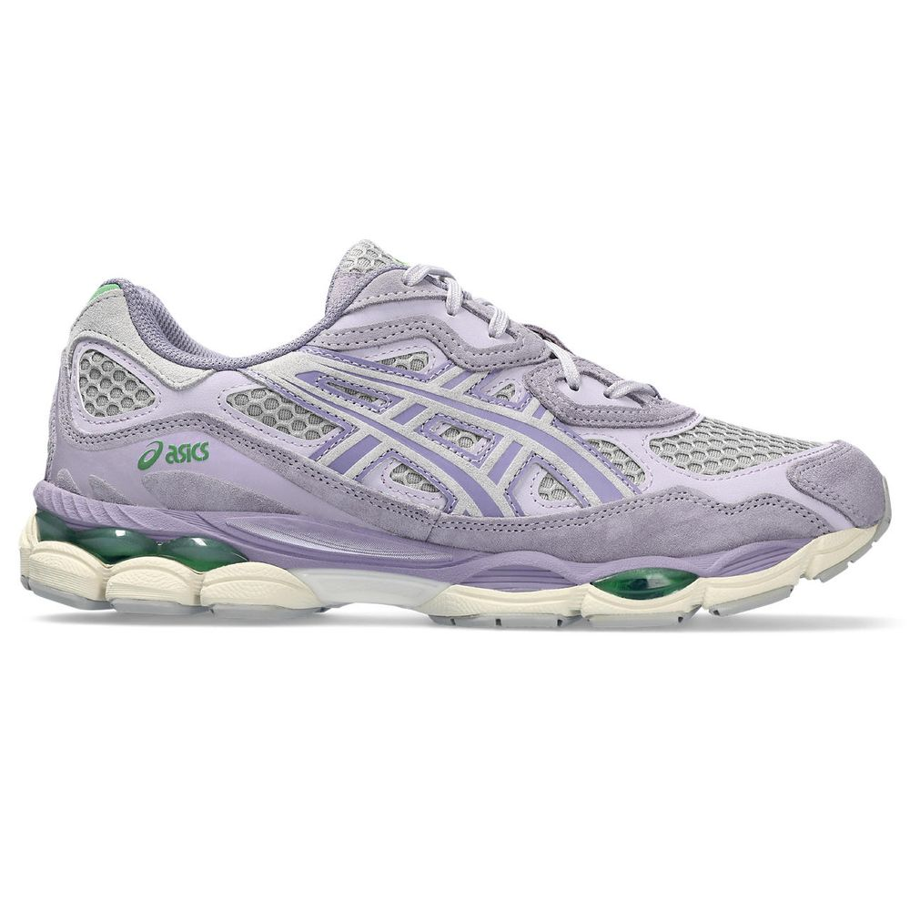 Tênis ASICS GEL-NYC - Unissex - Lilás e Cinza com Creme e Verde