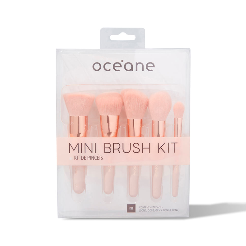 Kit de pincéis mini brush océane rosa