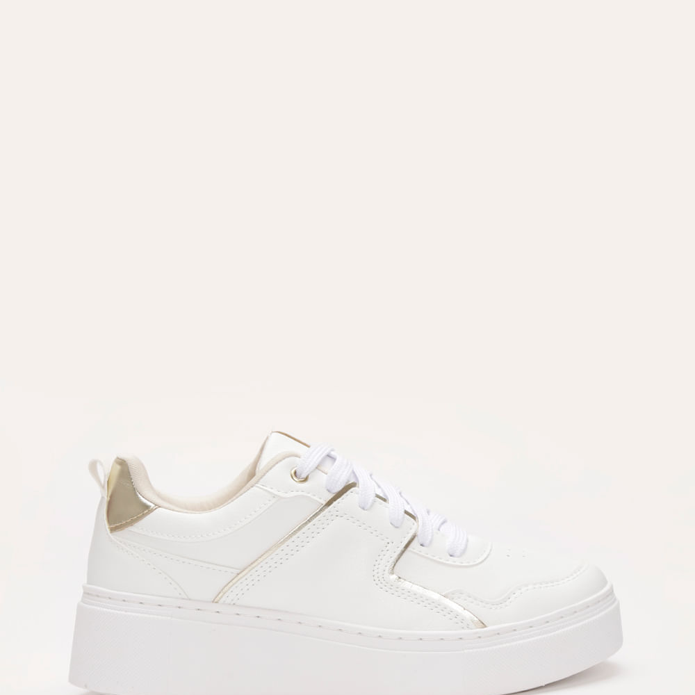 Tênis flatform com recorte oneself branco