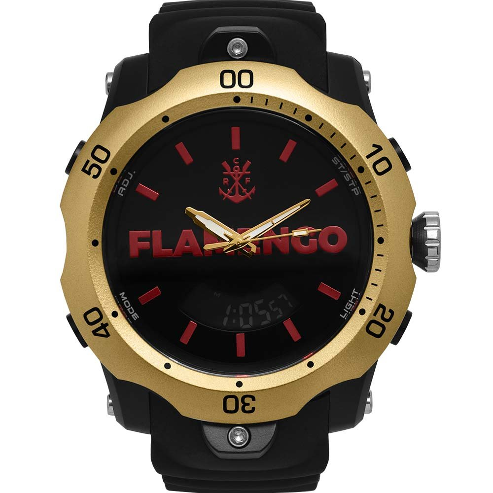 Relógio Digital Flamengo Masculino Esportivo FLAMOID10903/8H