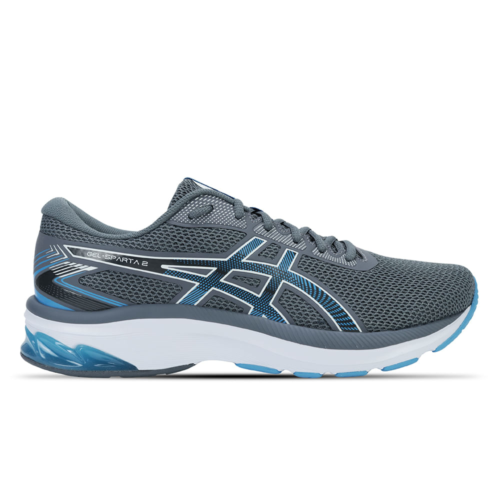 Tênis ASICS GEL-Sparta 2 - Masculino - Cinza com Branco e Azul