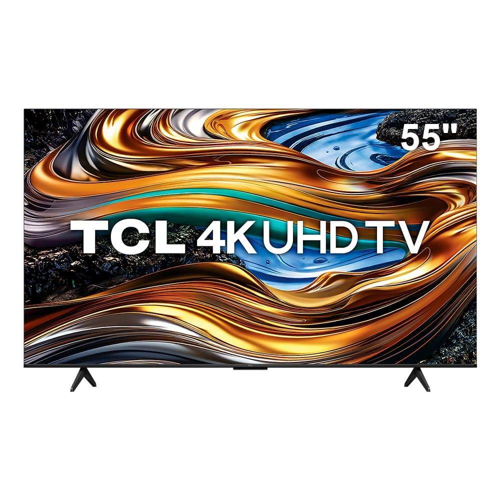 Smart TV 55 Ultra HD 4K TCL 55P755 LED com Google TV, Dolby Vision e Atmos, HDR10+, Wi-Fi, Bluetooth, Google Assistente e Design sem Bordas