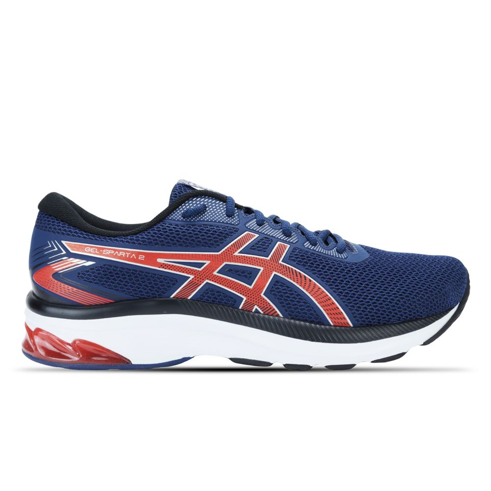 Tênis ASICS GEL-Sparta 2 - Masculino - Azul com Branco e Vermelho