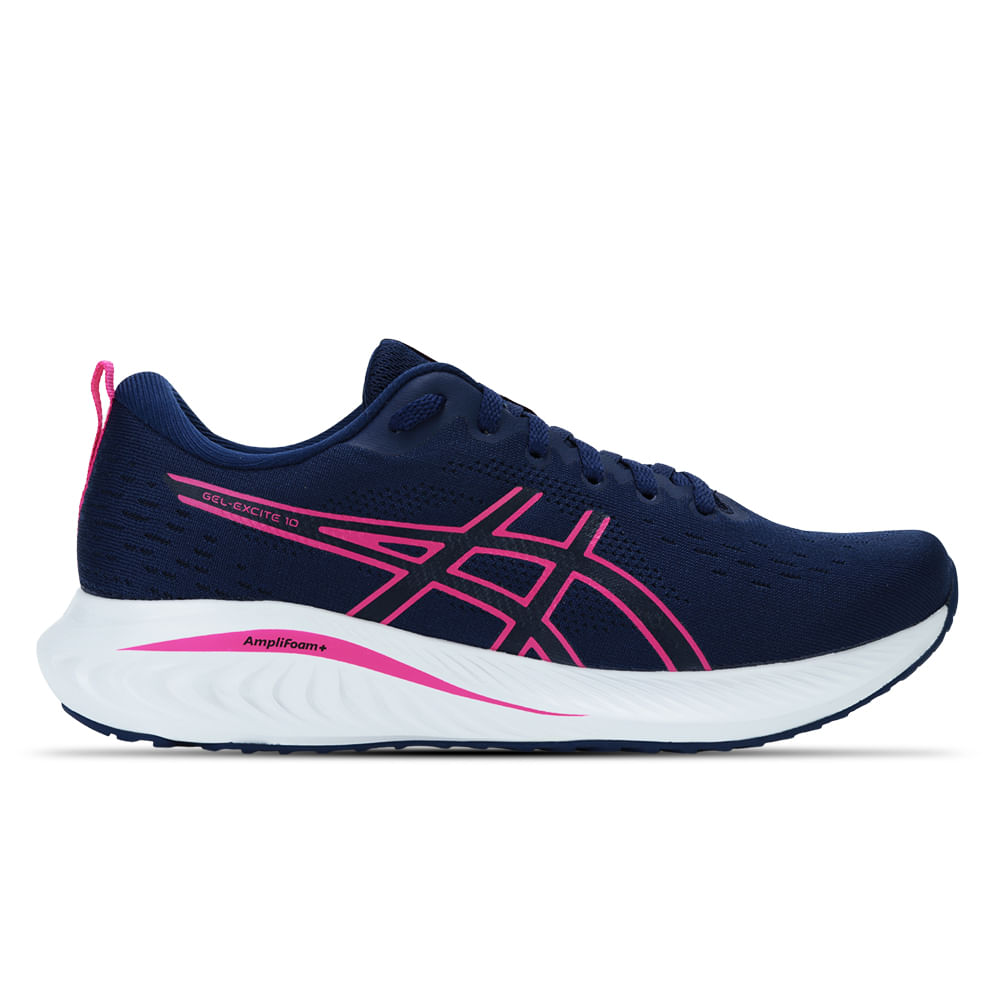 Tênis ASICS GEL-Excite 10 - Feminino - Azul Marinho com Branco e Rosa