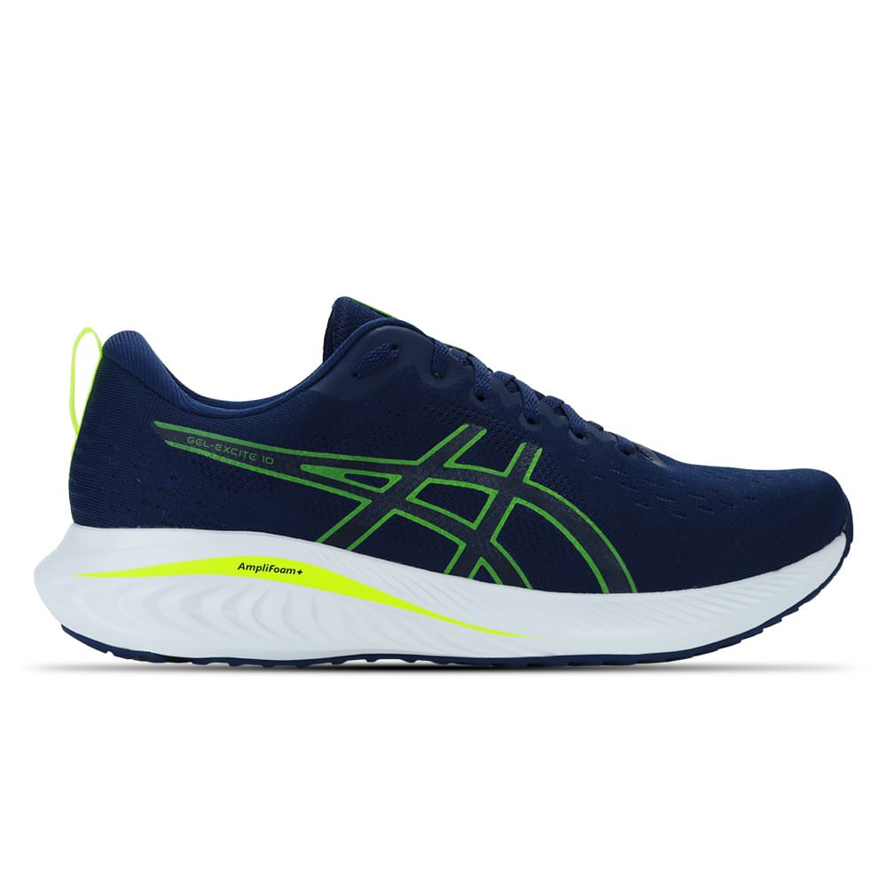 Tênis ASICS GEL-Excite 10 - Masculino - Azul Marinho com Branco e Verde