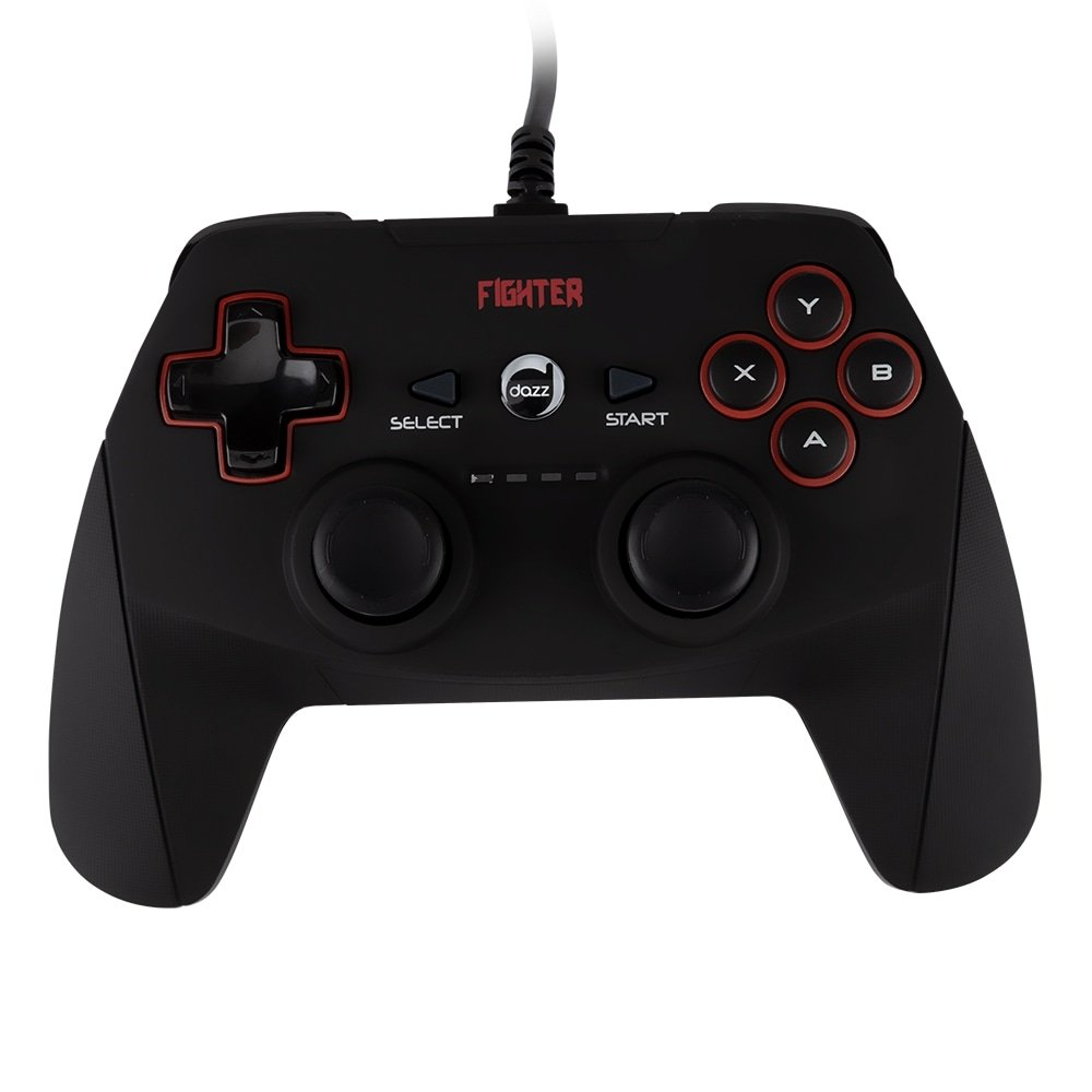 Controle Gamer Maxprint | Para PC, Double Shock Fighter, USB 2.0, Preto