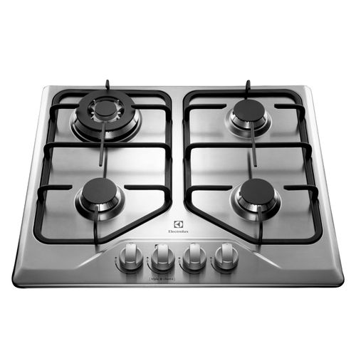 Cooktop 4 Bocas Electrolux a Gás Inox com Tripla Chama (GT60X) - Bivolt