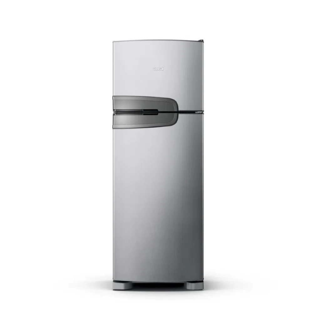 Geladeira Consul Frost Free Duplex 340 Litros Com Prateleiras Altura Flex Cor Inox CRM39AK