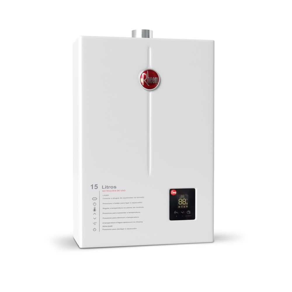 Aquecedor 15 litros digital EF Bivolt GLP Rheem