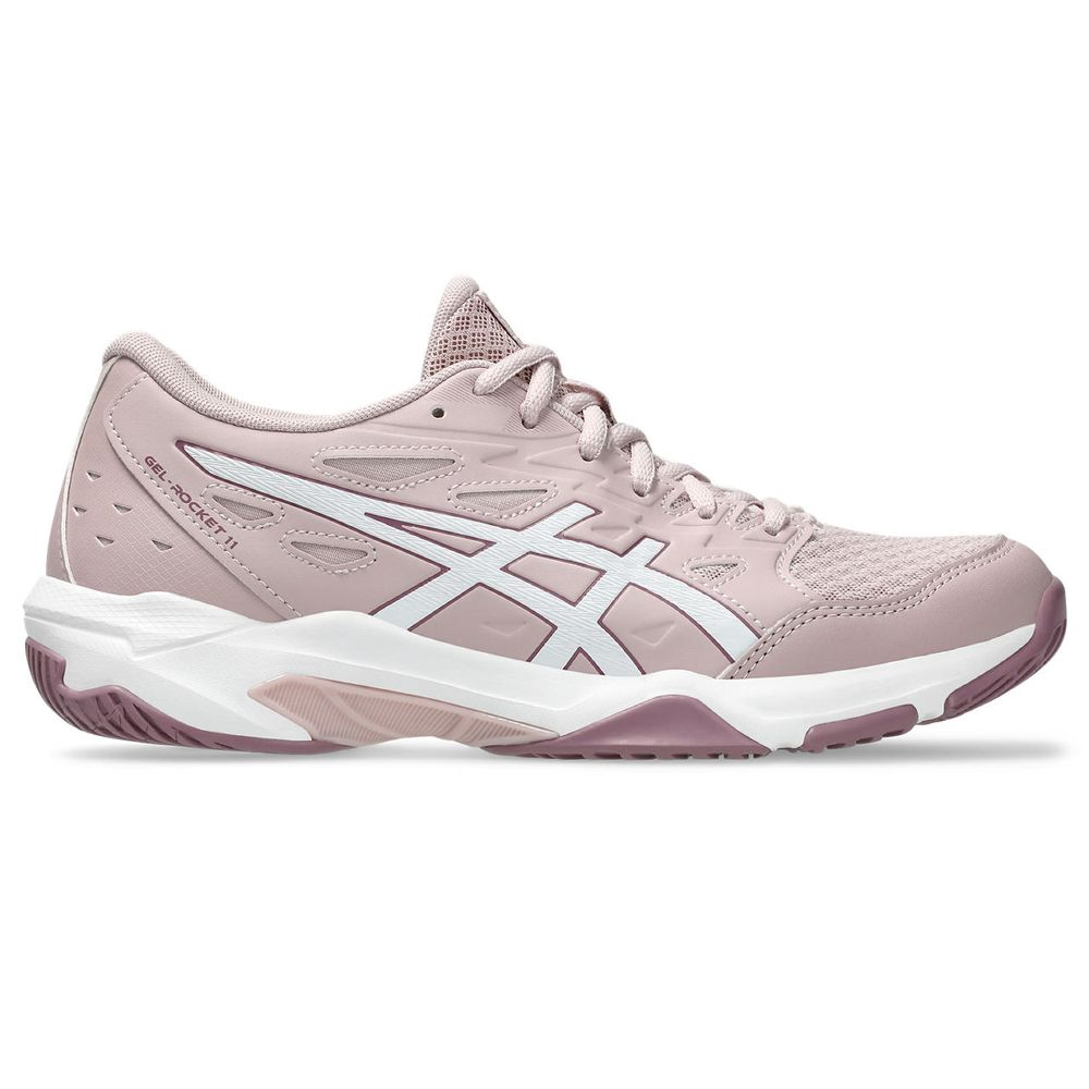 Tênis ASICS GEL-Rocket 11 - Feminino - Rosa com Branco