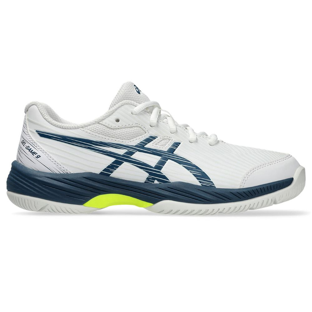 Tênis ASICS GEL-Game 9 GS - Infantil - Branco com Azul e Verde