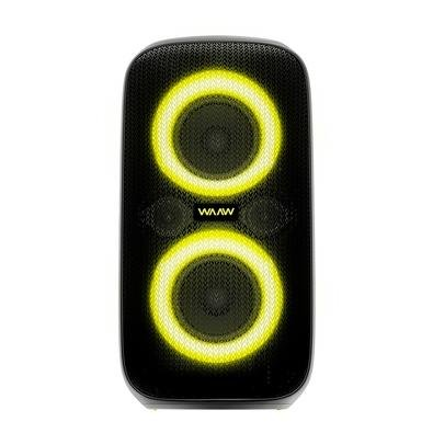 Caixa de Som Acústica WAAW Infinite 100, Bluetooth, LED, 100W RMS, IPX4, TWS, 4 Alto-falantes, Até 14 horas, Preto - WAAW0034