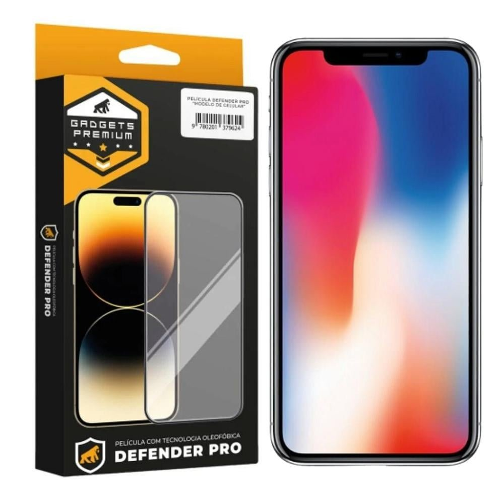 Pelicula para iPhone X - Defender Pro - Preta - Gshield