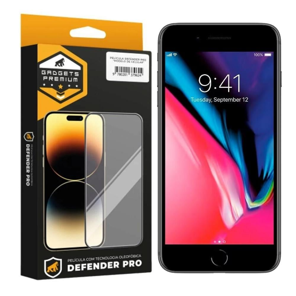 Pelicula para iPhone 7 / 8 / SE 2 / SE 3 - Defender Pro - Preta - Gshield