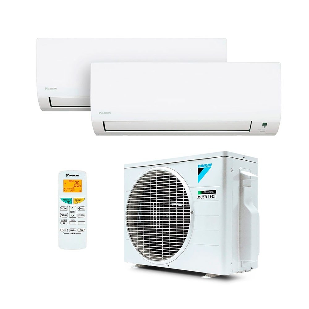 Ar Condicionado Multi Split Inverter R-32 Daikin 18.000 Btus (2x Evap 12.000) Quente/frio