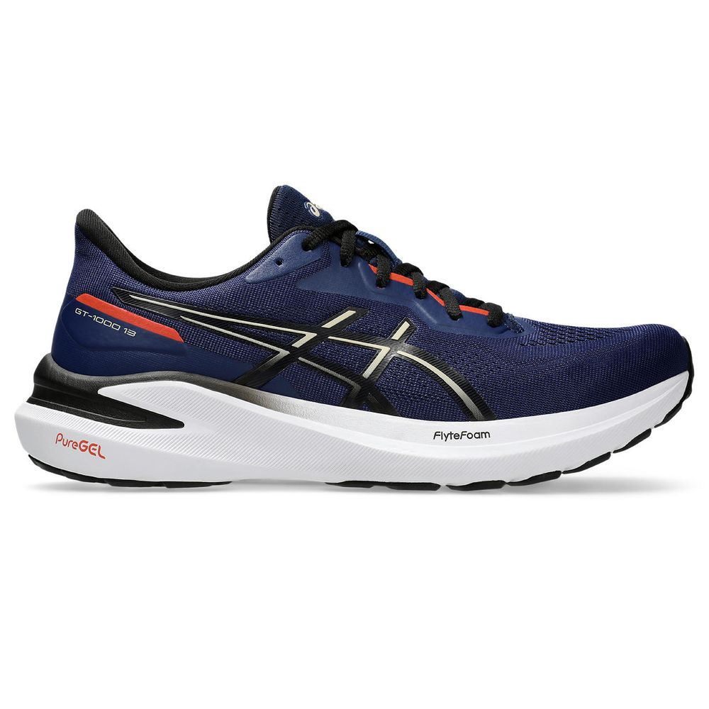 Tênis ASICS GT-1000 13 - Masculino - Azul Marinho com Branco e Preto