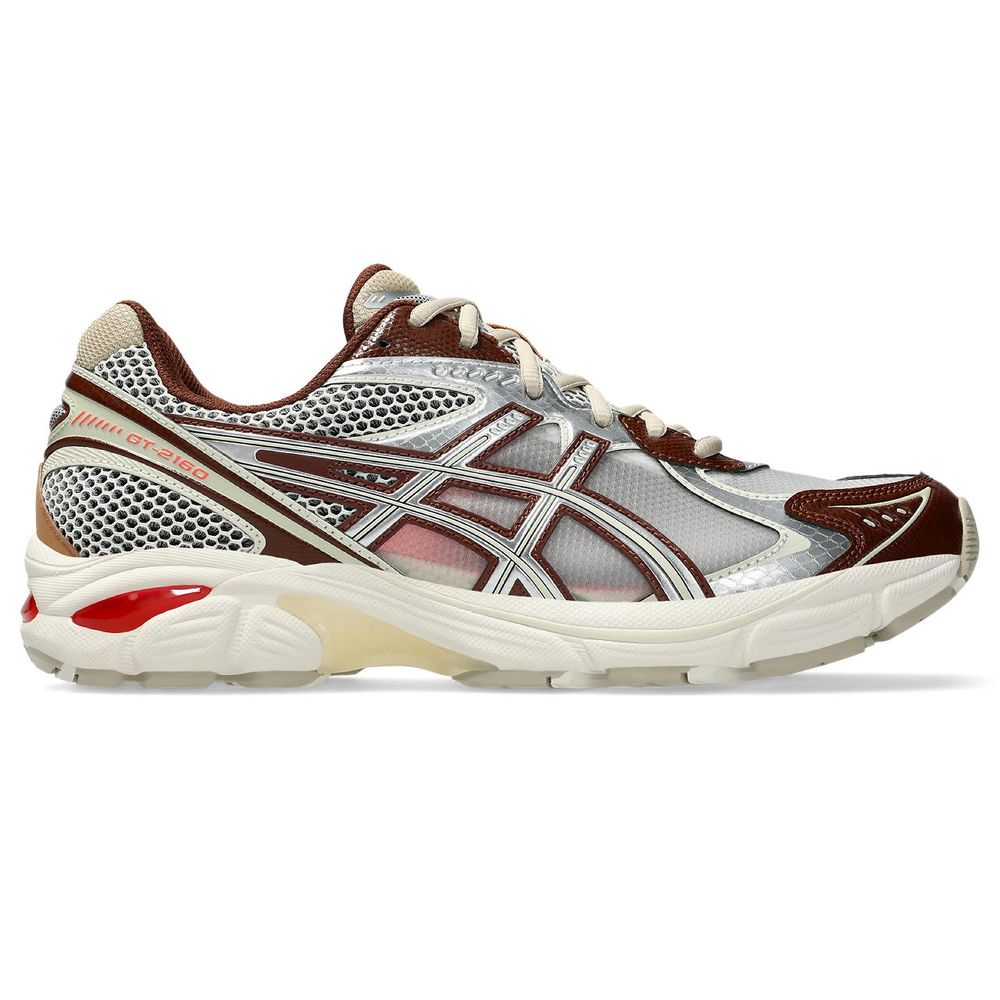 Tênis ASICS GT-2160 x Above The Clouds - Unissex - Prata com Marrom e Vermelho