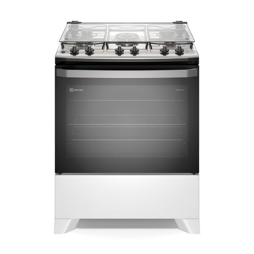 Fogão 5 bocas Electrolux Branco Efficient com Mesa Inox, PerfectCook e VaporBake (FE5IB) - Bivolt