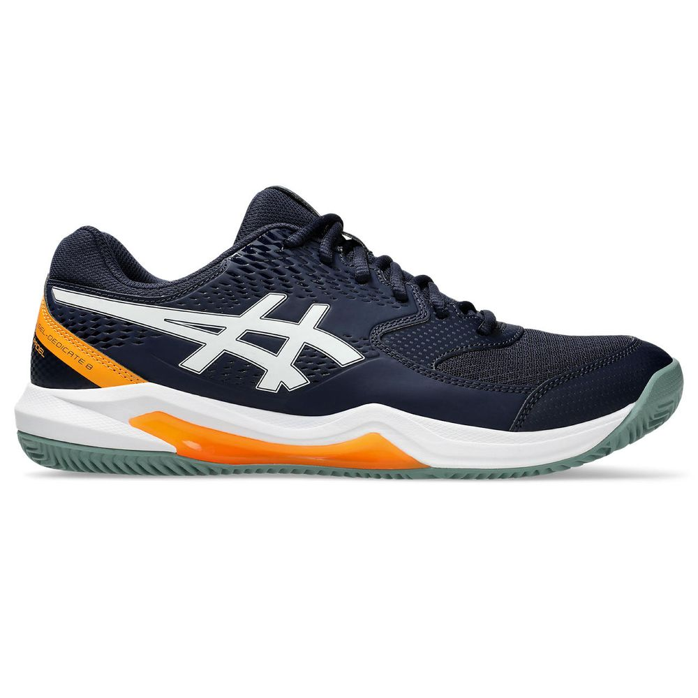 Tênis ASICS GEL-Dedicate 8 Padel - Masculino - Azul Marinho com Branco e Laranja