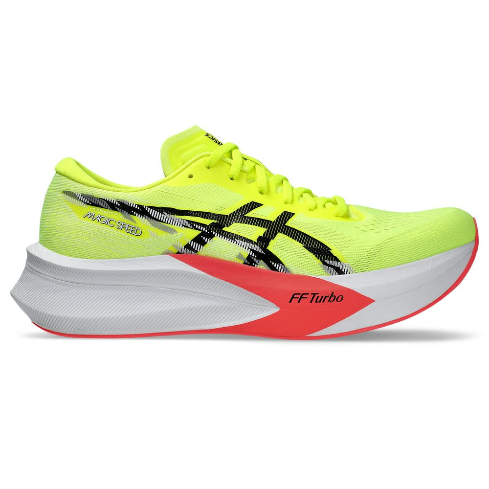 Tênis ASICS Magic Speed 4 - Masculino - Verde com Branco e Vermelho