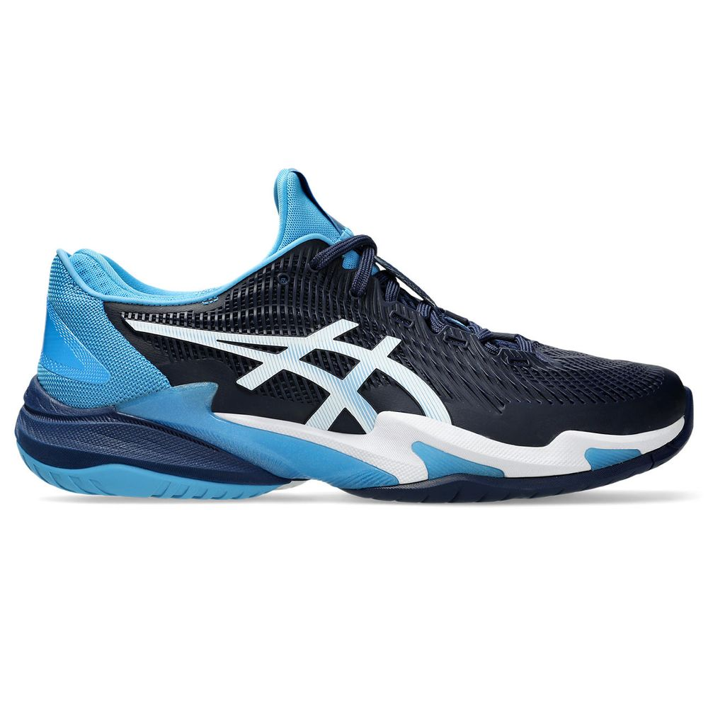 Tênis ASICS Court FF 3 Novak - Masculino - Azul Marinho com Azul e Branco