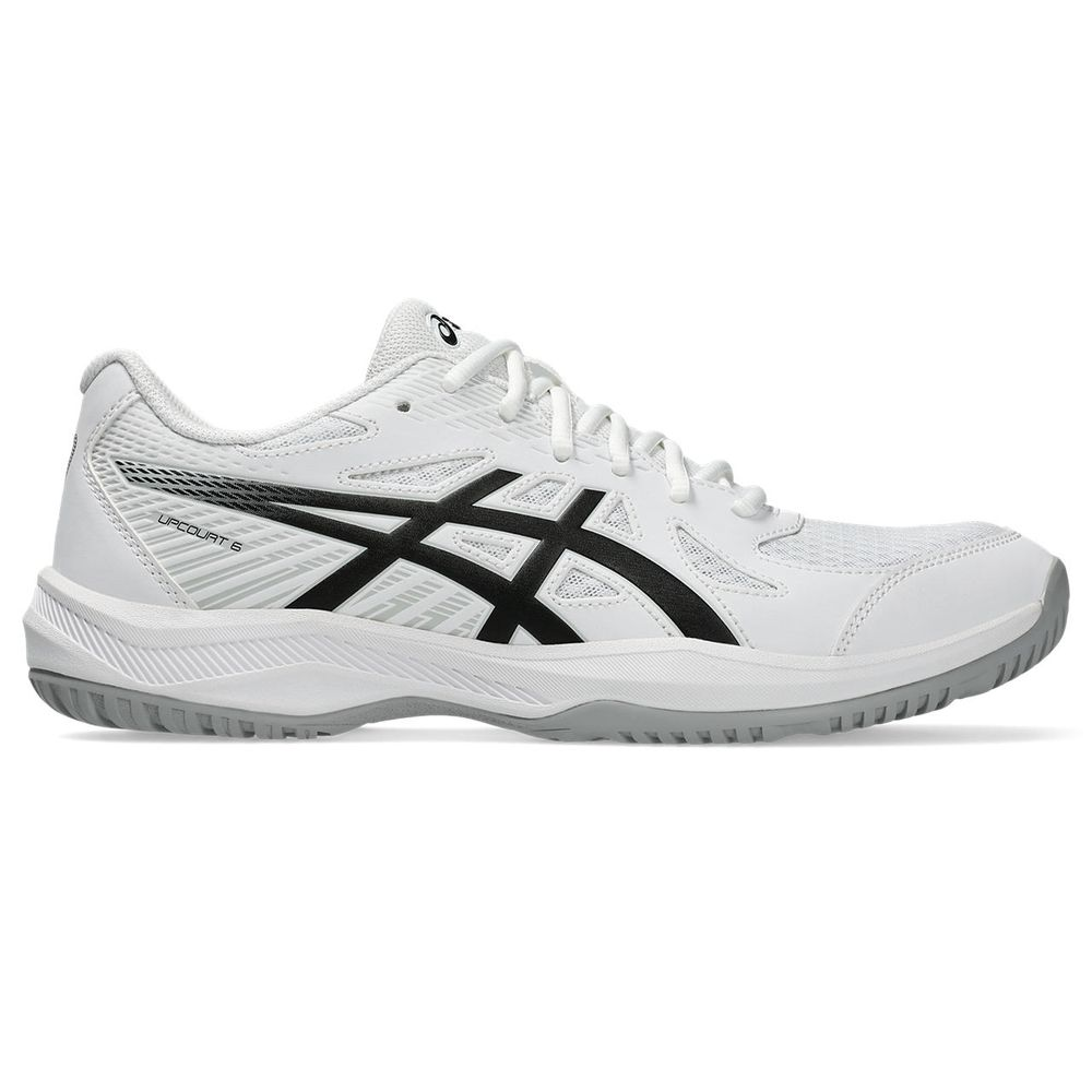 Tênis ASICS Upcourt 6 - Masculino - Branco com Preto