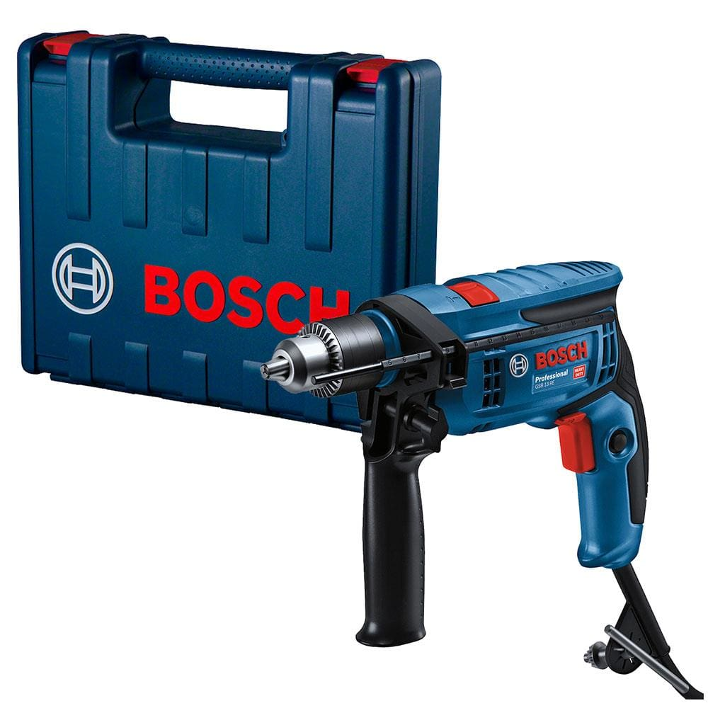 Furadeira de Impacto Bosch GSB 13 RE com Acessórios e Maleta Plástica - 220V