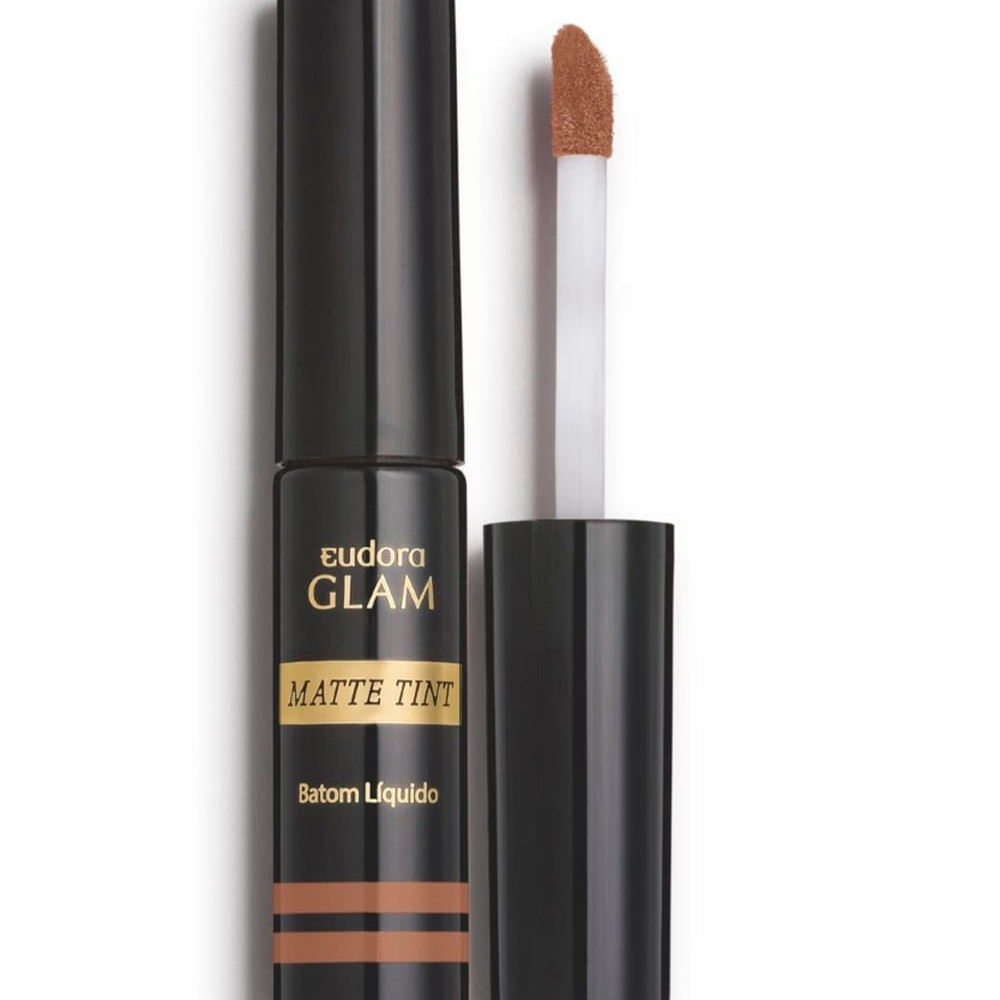 Eudora glam batom líquido matte tint nude clássico