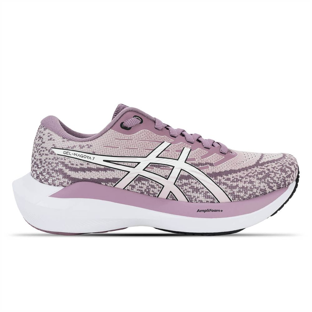 Tênis ASICS GEL-Nagoya 7 - Masculino - Creme com Rosa e Branco