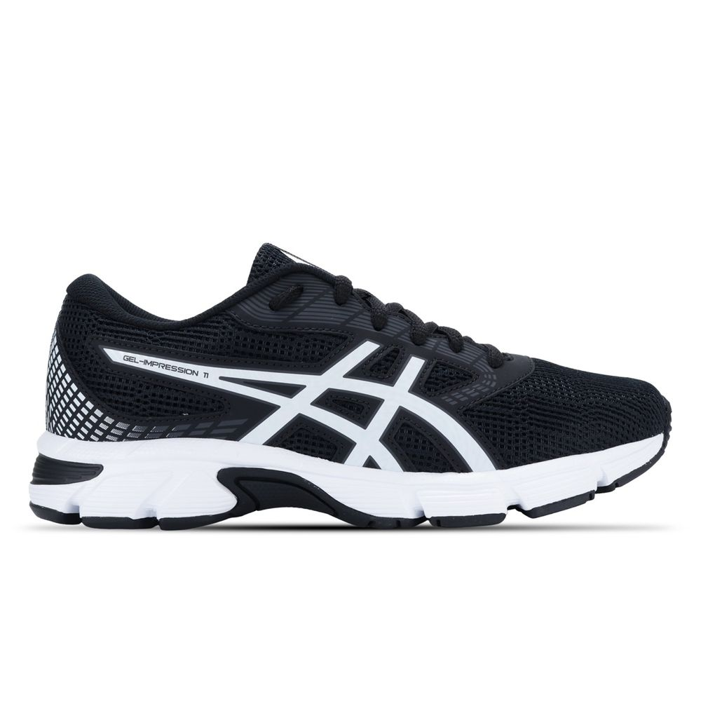 Tênis ASICS GEL-Impression 11 - Feminino - Preto com Branco