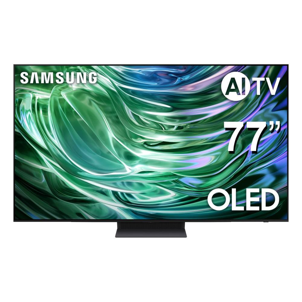 Smart TV 77" OLED 4K Samsung QN77S90DAEXZD com Processador NQ4 AI, Dolby Atmos®, modo AI Energy, Wi-Fi, Entradas HDMI, USB e Bluetooth