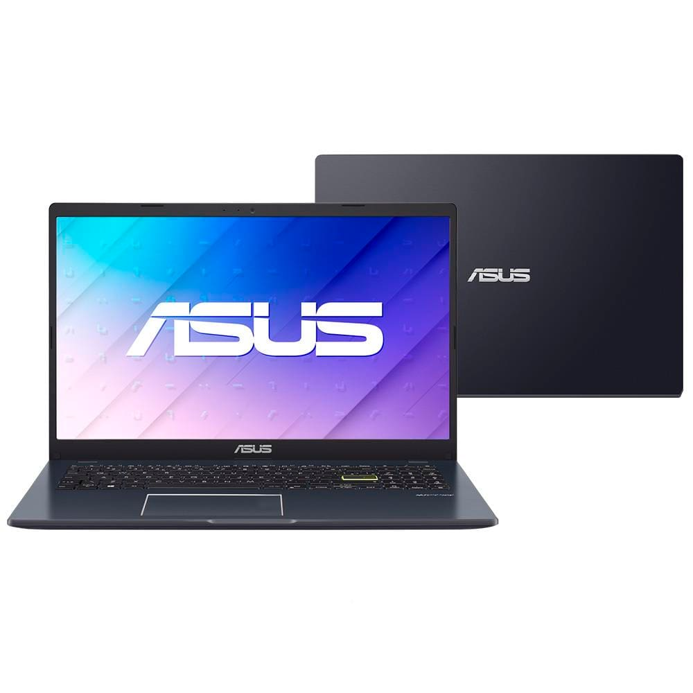 Notebook ASUS Vivobook Go 15 com processador Intel Celeron Dual Core, 4GB RAM, 128GB e-MMC, Tela 15,6" LED e Windows 11 Star Black - E510KA-BR808WS