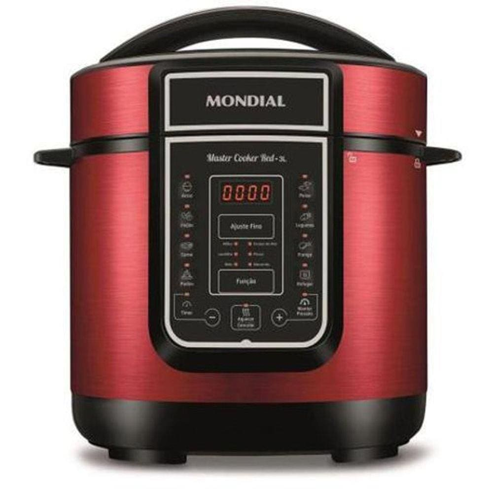 Panela Elétrica De Pressão Mondial Digital Pe-41 3L Vermelha