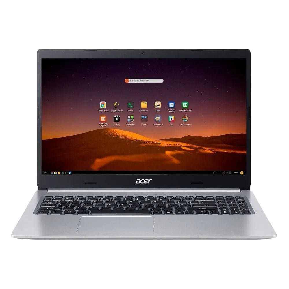 Notebook Acer A515-54-76Na Intel I7-10510U/8Gb/Ssd512 Nvme/15.6 Fhd/W10 Pro/Prata