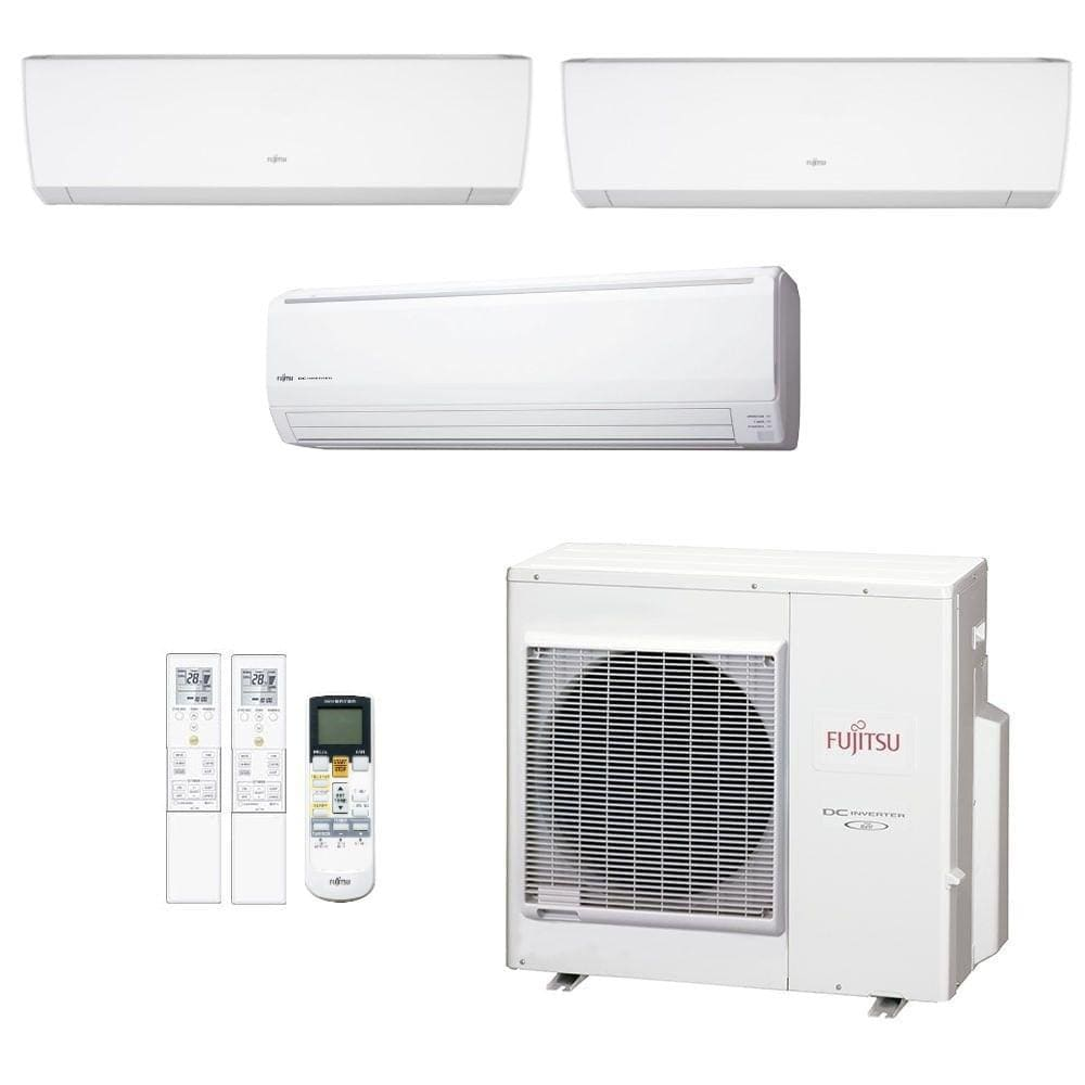 Ar-Condicionado Multi Split Inverter Fujitsu 35.000 (2x Evap HW 12.000 + 1x Evap HW 24.000) Quente/Frio 220V - 220V