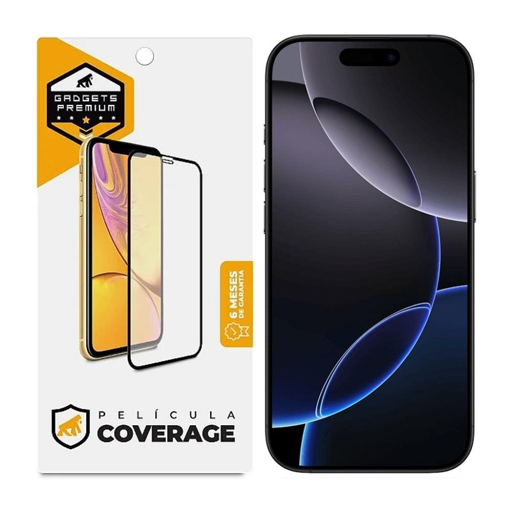 Pelicula para iPhone 16 Pro Max - Coverage 5D Pro Preta - Gshield