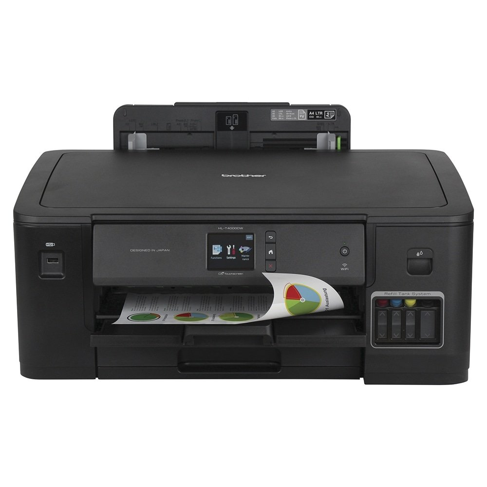 Impressora Brother T4000DW Jato de Tinta, Colorida, Wi-fi, Wireless, USB, Preto