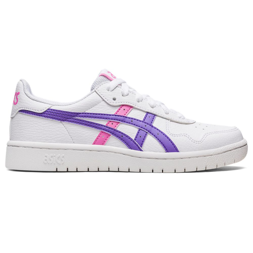 Tênis ASICS Japan S GS - Infantil - Branco com Roxo e Rosa